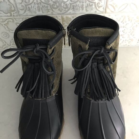 Sperry Saltwater Tassel Corduroy Duck Boots Women's sz 6 - Picture 8 of 10